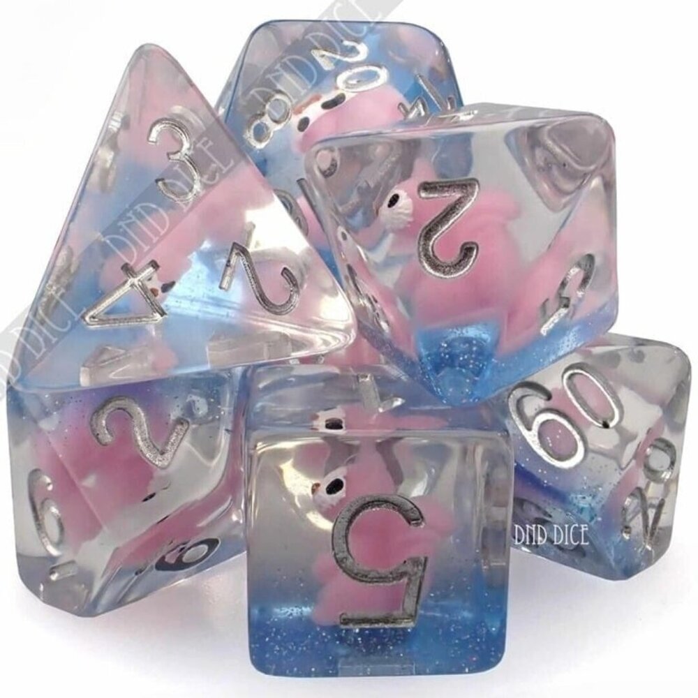 DND Dice Set‎ - World of Squirrels - 7 Resin Dice - Fantasy RPG Tabletop Gaming